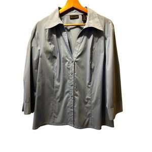 Apostrophe Stretch Shirt, Blue, Sz. 18